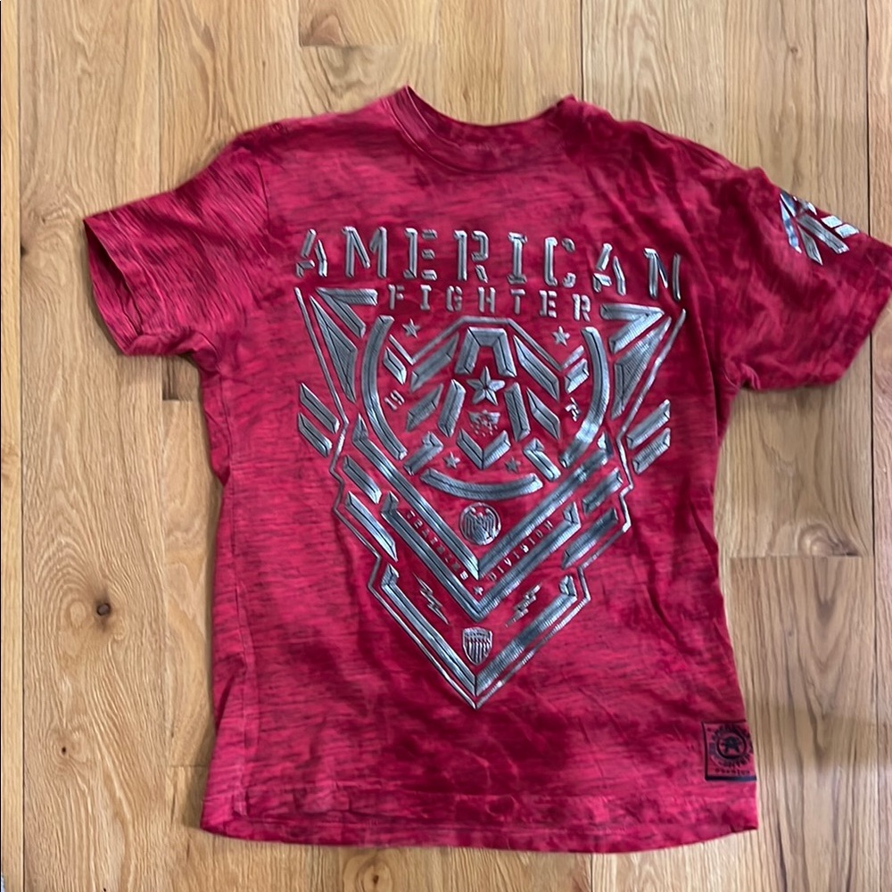 American Fighter Red Graphic T-Shirt